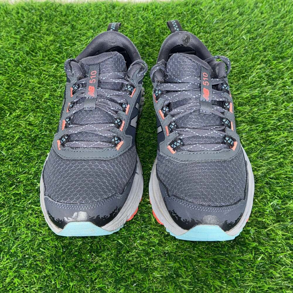New Balance Women's Gray with Coral Accent Trail Sneakers - Picture 2 of 7